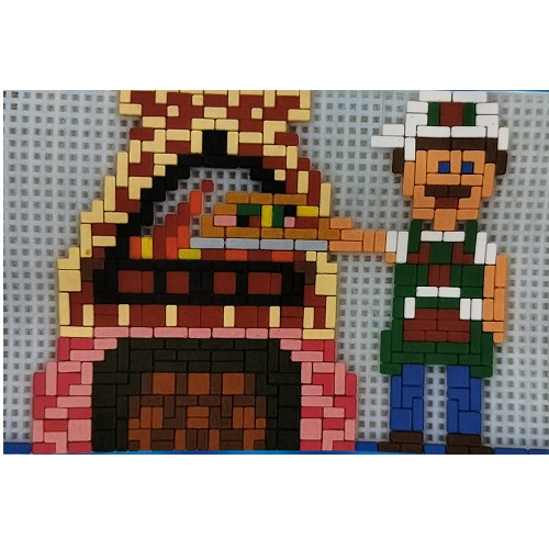 Ministeck MC42405 Stickit Pizzab&auml;cker mit Ofen, ca 860 Teile