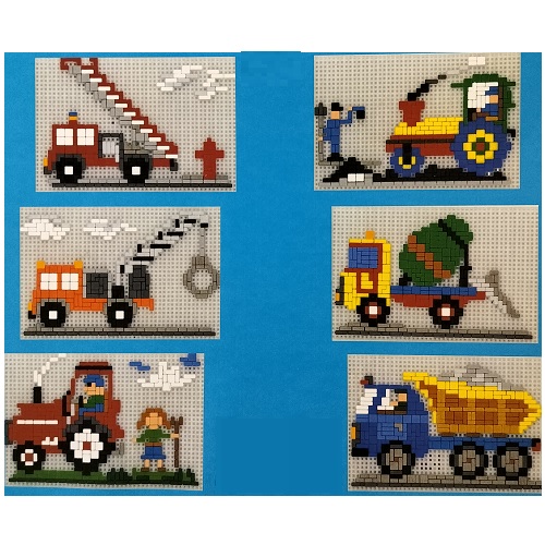 Ministeck MC42413 Stickit Verschillende voertuigen 6 in 6, ca. 2.800 steentjes